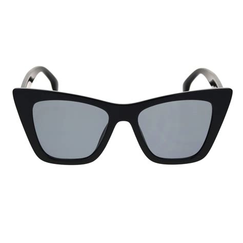 square cat eye sunglasses black